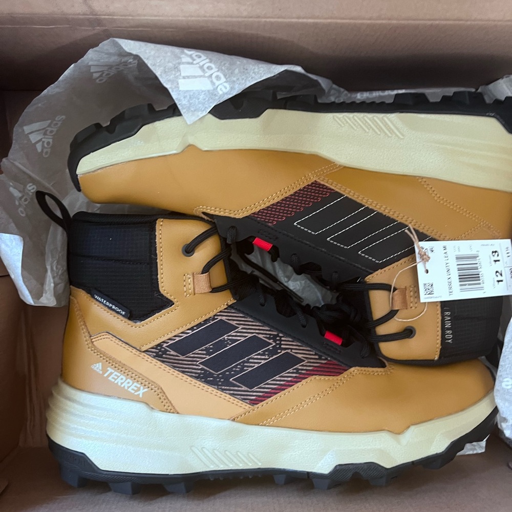 Adidas Terrex Gold and Black Athletic Shoes